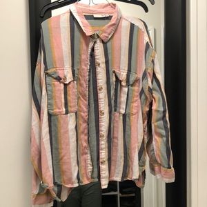 Boho button down